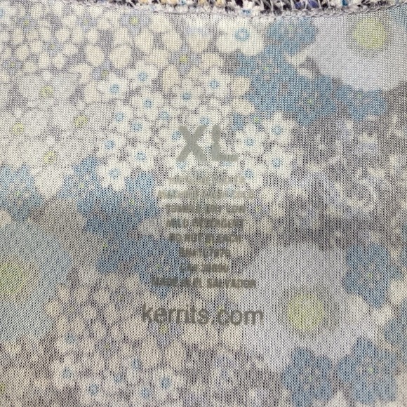 Kerrits Riding Top Women XL Blue Floral Sleeveless Summer Stretch Performance - Picture 8 of 8